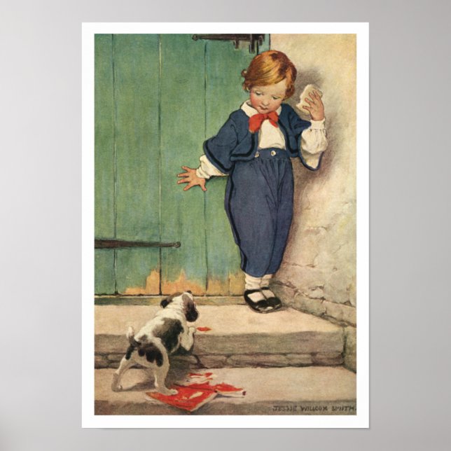 Vintage Children's Illustration Poster ou Impressã (Frente)