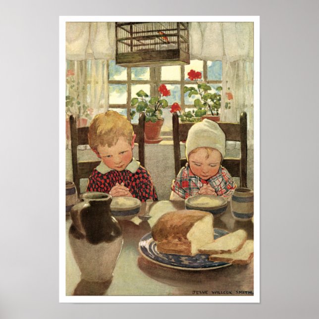Vintage Children's Illustration Poster ou Impressã (Frente)