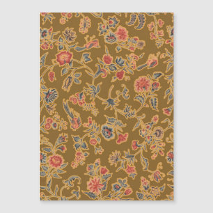 Vintage Chinoiserie Floral Brocado Século XVIII