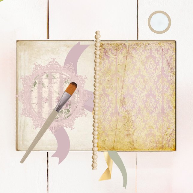 Vintage Chique Damask Scrapbook Paper (Criador carregado)