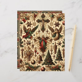 Vintage Christian Christmas Scrapbook Paper