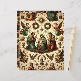 Vintage Christian Christmas Scrapbook Paper