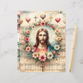 Vintage Christian Namorados Scrapbook Paper