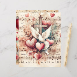 Vintage Christian Namorados Scrapbook Paper