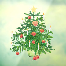 Vintage Christmas Tree with a Star & Heart Cookie