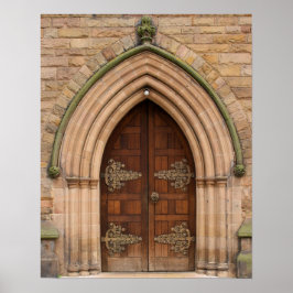 Vintage Church Door - Reino Unido - Poster