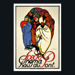 Vintage Cinema Art Deco Repro. Impressão<br><div class="desc">Zurique, Cinema Speck, House duPont. Extremamente raro Art deco poster, cerca de 1913, de Otto Baumberger para o "Cinema Speck" em Zürich. Este produto (de tamanho pequeno a máximo) é reproduzido a partir de uma impressão de publicação, publicidade ou vintage. A imagem foi limpa, melhorada digitalmente e restaurada quando necessário....</div>