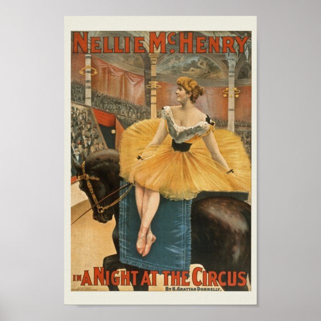Vintage Circus Ad Poster (Frente)