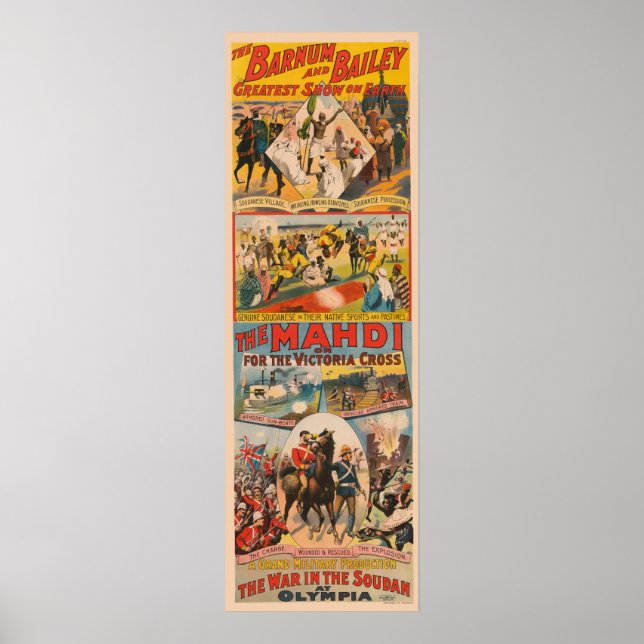 Vintage Circus Poster Do Mahdi (Frente)