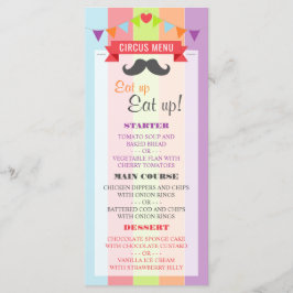 Vintage Circus Poster, Menu de Aniversário para Cr