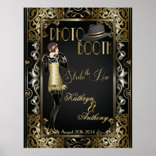 Vintage Classic Gatsby Style Foto Booth Poster