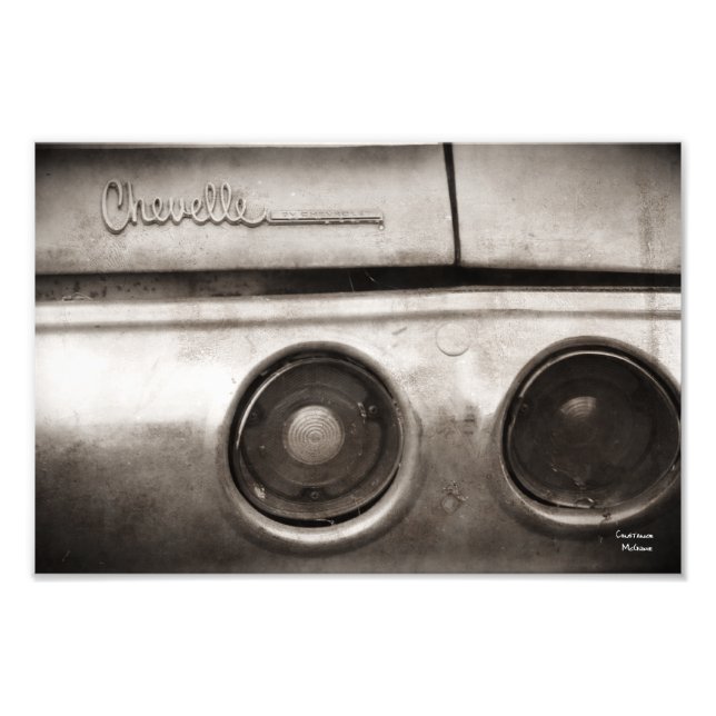 Vintage Classic Muscle Car Fotografia Impressão (Frente)