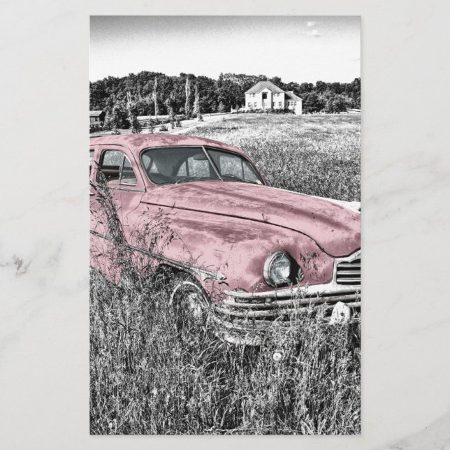 Vintage Classic Pink Car (Frente)