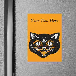 Vintage Clássica Presas de rosto preto de gato pre