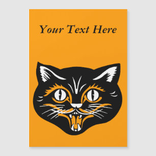 Vintage Clássica Presas de rosto preto de gato pre