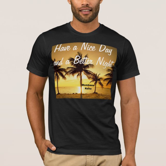 Vintage Coconut Tree Mombasa Raha Camiseta (Frente)