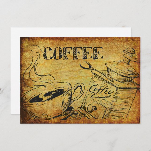 Vintage Coffee Cup Velha Moda (Frente/Verso)