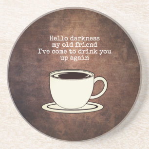 Vintage Coffee Lover Funny Quote Porta copos