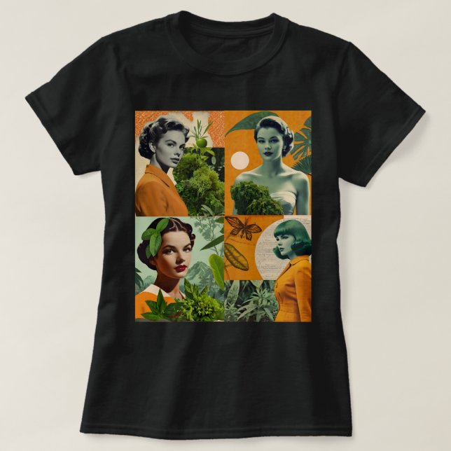 Vintage Collage T-Shirt (Frente do Design)