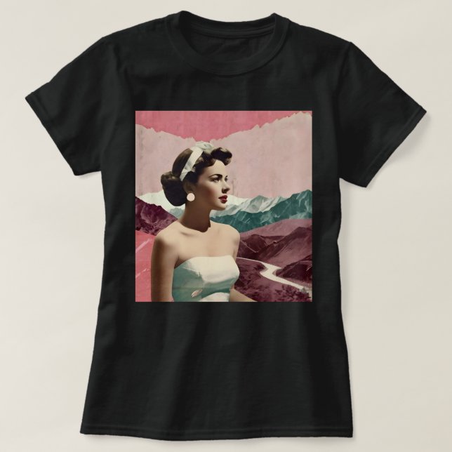 Vintage Collage T-Shirt (Frente do Design)