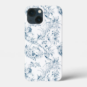 Vintage com gravação de fantasia floral francesa