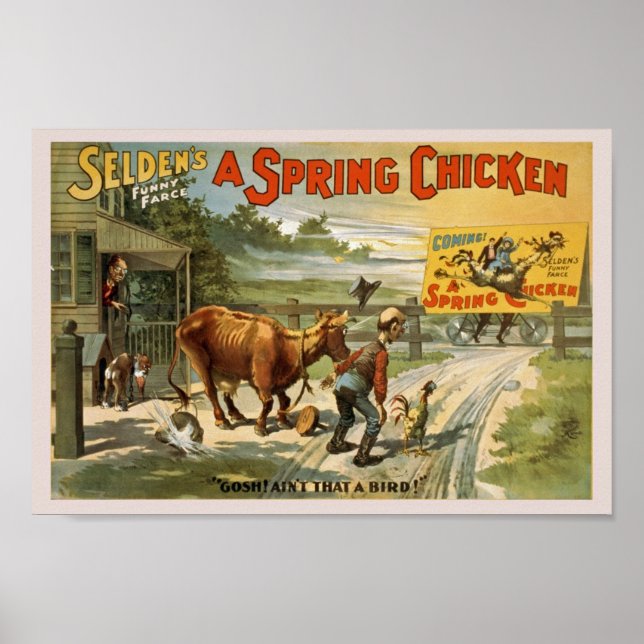 Vintage Comedy Show Advertisement Poster (Frente)