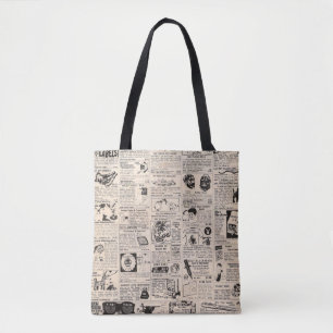 "Vintage Comic Book Classificados Ads" Tote Bag