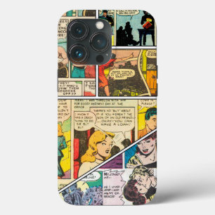 Vintage Comic Layout Boxando Jornalista Romance