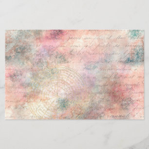 Vintage Compass Ephemera Decoupage Scrapbook