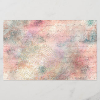 Vintage Compass Ephemera Decoupage Scrapbook