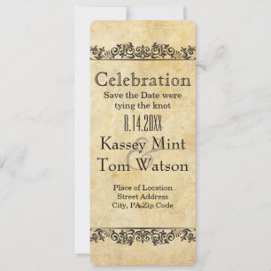 Vintage Convite com a Variação de Limites de Orn