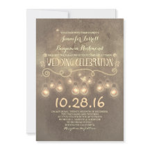 Vintage, convite de casamento russo com luzes