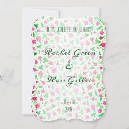 Vintage convite para o casamento floral