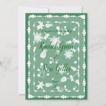 Vintage convite para o casamento floral