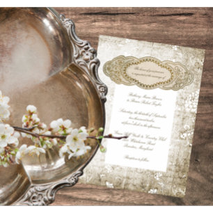 Vintage - Convites De Casamento Floral
