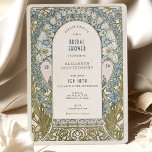 Vintage Convites de chá de panela Art Nouveau Deco<br><div class="desc">Este chá de panela impressionante apresenta o estilo icônico Art Nouveau de Alphonse Mucha. A design é inspirada pelas linhas elegantes e curvas que fluem de Art Nouveau, com um toque de glamour Art Deco. O convite contém detalhes florais complexos. O texto é impresso em na moda, perfeito para qualquer...</div>