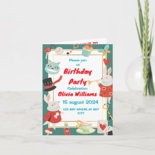 Vintage - Convites personalizados de aniversário p