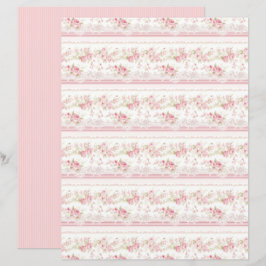 Vintage Coquette Rose Floral Paper Sheet