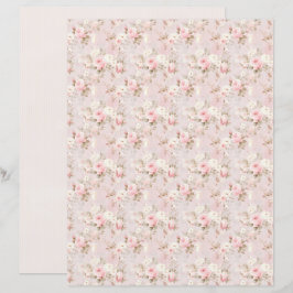 Vintage Coquette Rose Floral Scrapbook Paper
