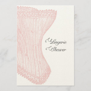 Vintage Corset Convite para Chá de Lingerie Literá