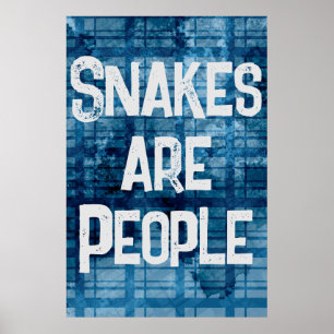 Vintage Cote Dizendo Impressão "Cobras São Pessoas