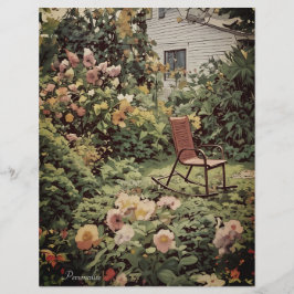 Vintage Country Home Garden Floral Scrapbook