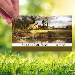 Vintage Country Painting Imóveis Cartão de visita