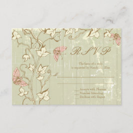 Vintage country rustic creme casamento RSVP respos