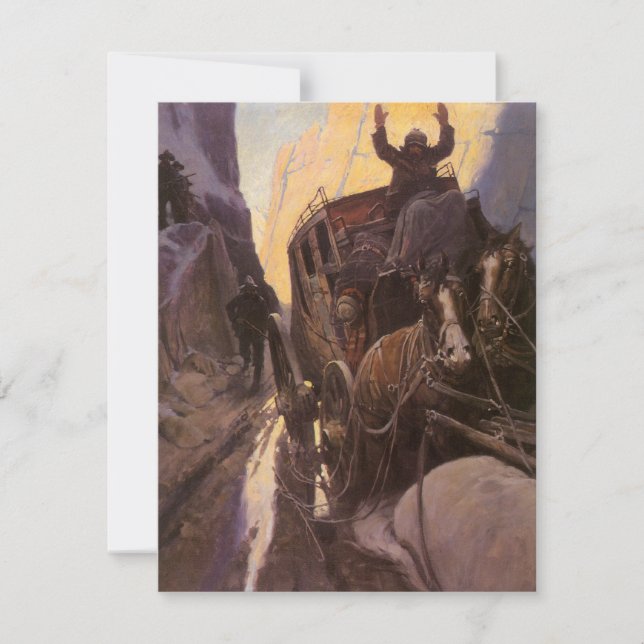 Vintage Cowboys, Segurados no Canyon pelo NC Wyeth (Frente)