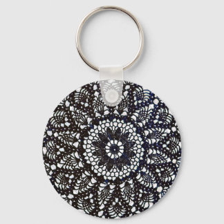 Vintage Crochet Doily Chaveiro