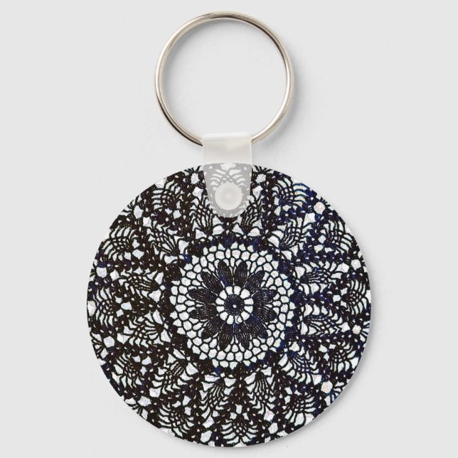 Vintage Crochet Doily Chaveiro (Frente)