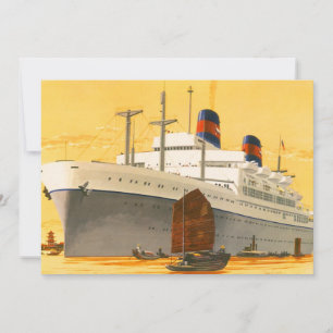 Vintage Cruise Ship para o Convite Orient