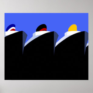 Vintage Cruise Ship Poster Ocean Liners