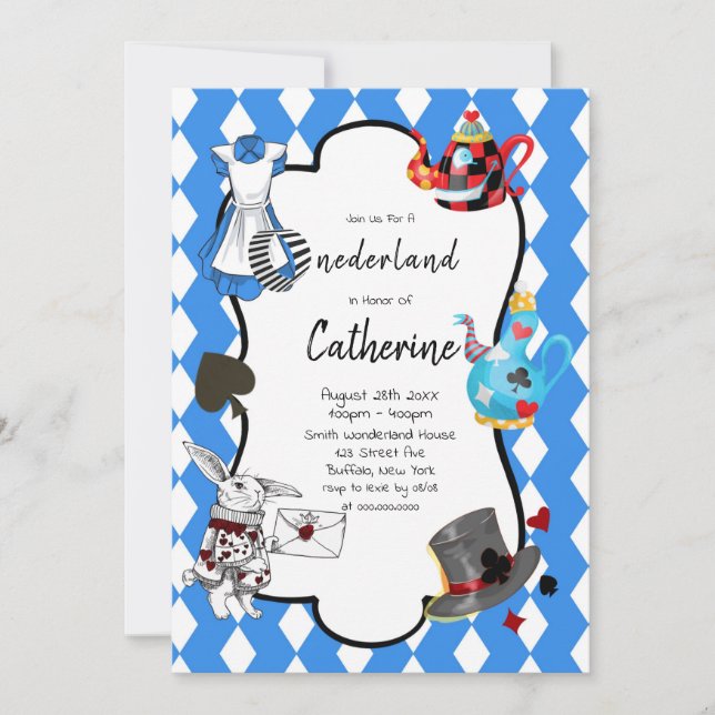 Vintage Cute Onederland First Festa de aniversário (Frente)